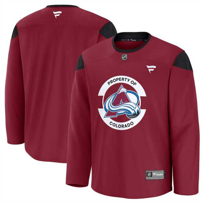 Mens Colorado Avalanche Burgundy 2024-25 Team Practice Stitched Jersey Dzhi->colorado avalanche->NHL Jersey